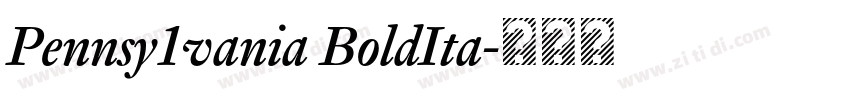 Pennsy1vania BoldIta字体转换